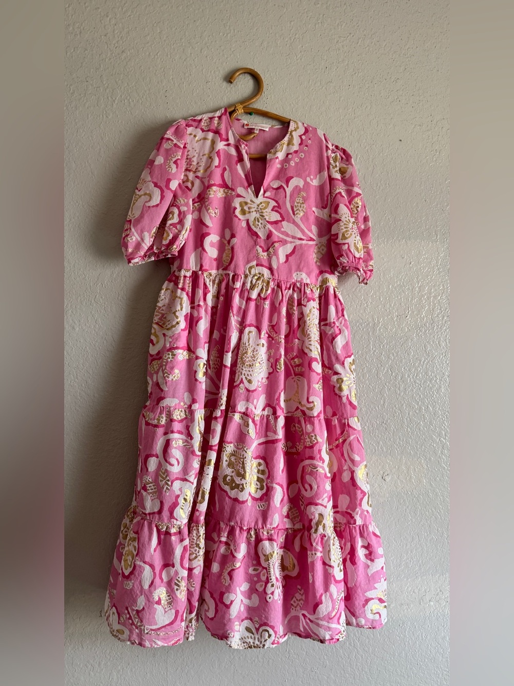 Jude Connally Portia Maxi Dress in Metallic Floral Print